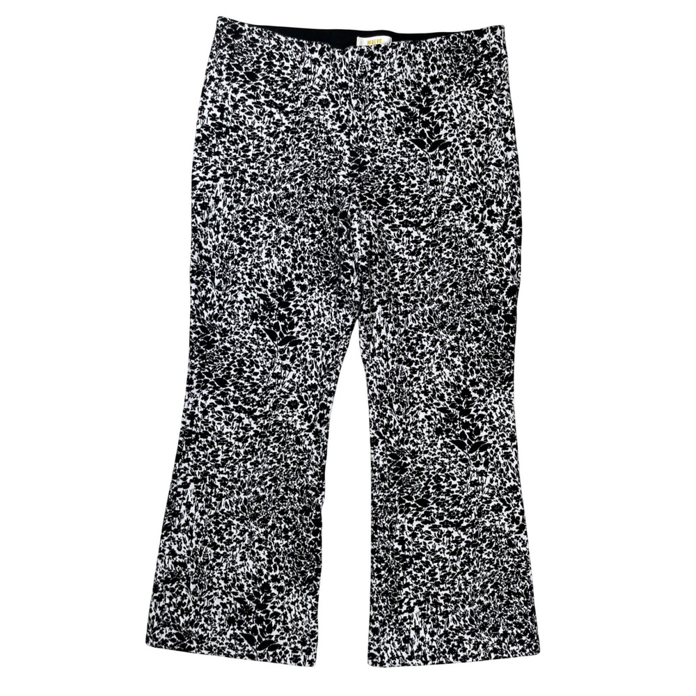 Anthropologie Maeve Margot Pants Women Medium Floral‎ Kick Flare Cropped Comfort